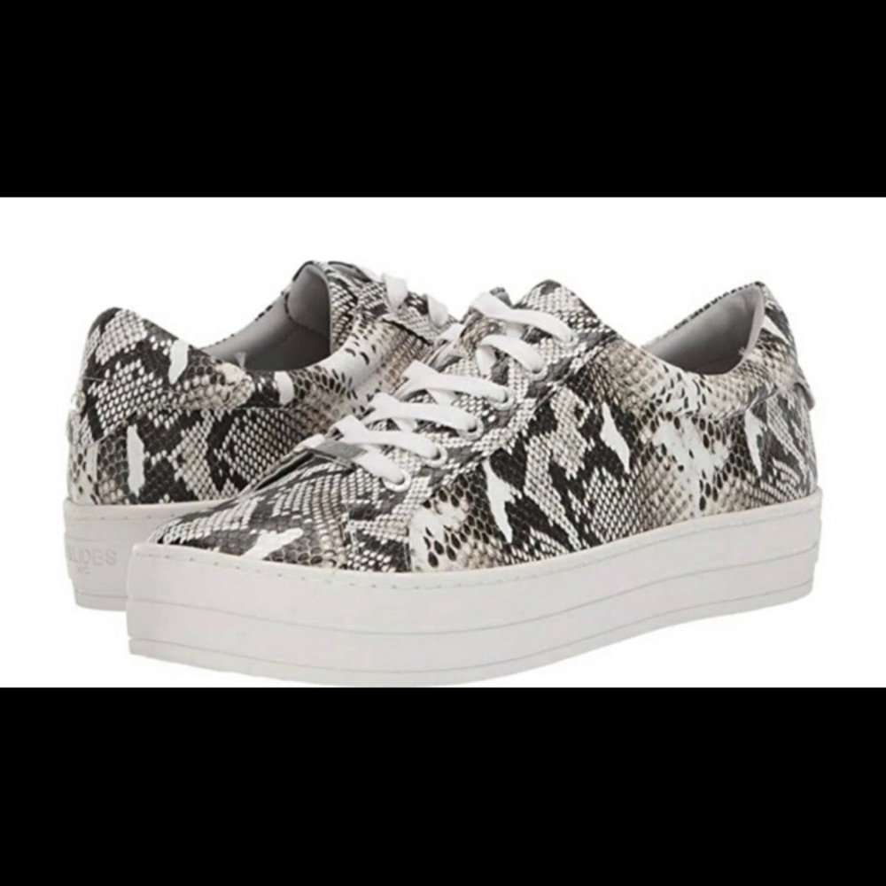 J/Slides Snakeskin Print Low Top Sneaker